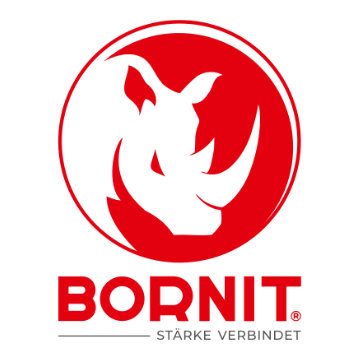 Logo BORNIT Signet with brand since 2019 (rot/rot)